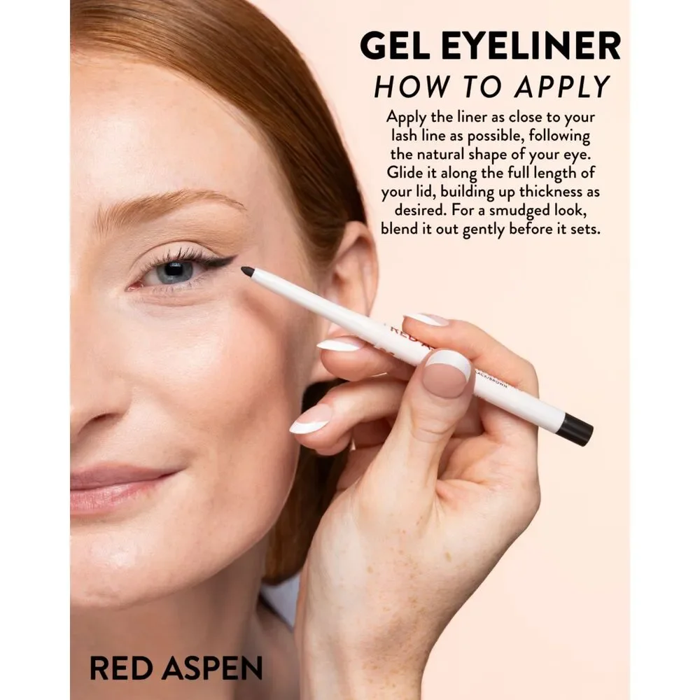 Red Aspen Gel Eyeliner – Soft Smooth Long-Lasting Highly Pigmented Eye Liner – N